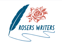 En gåspenna, en ros och texten Rosers Writers